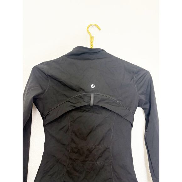 Lululemon Black Define Jacket Luon Size 2 Workout Athletic - Picture 10 of 12